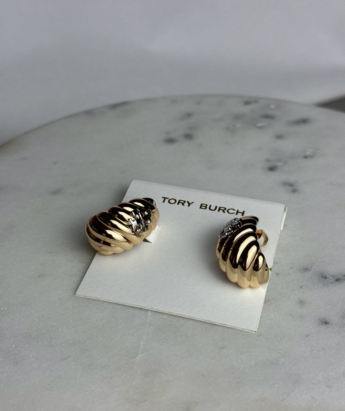 Tory Burch Textured Hoop Large Earrings