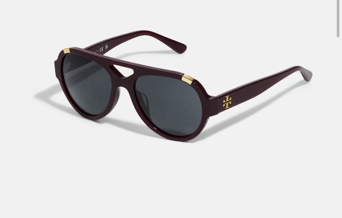 Tory Burch-Geometric Aviator Sunglasses