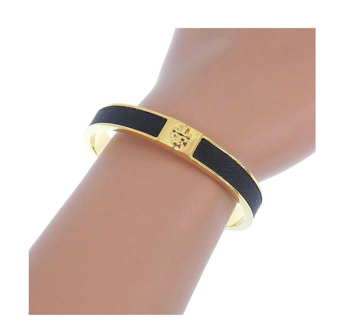 Tory Burch - SLIM LEATHER INLAY CUFF