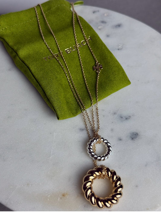 Tory Burch textured rope necklace