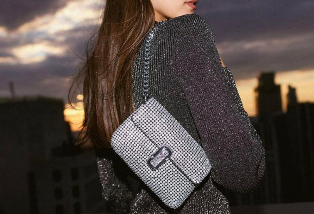 The Rhinestone J Marc Mini
Shoulder Bag