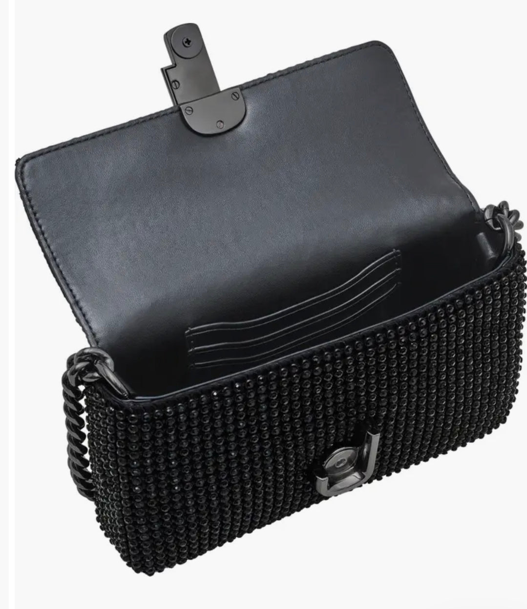 The Rhinestone J Marc Mini
Shoulder Bag