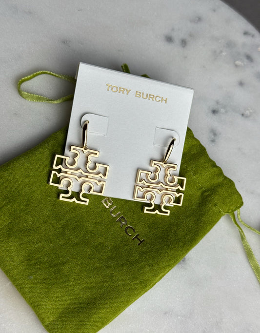 Tory Burch - BRITTEN LOGO DROP EARRINGS
