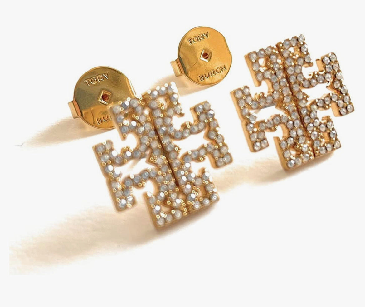 Tory Burch Britten Pave earrings