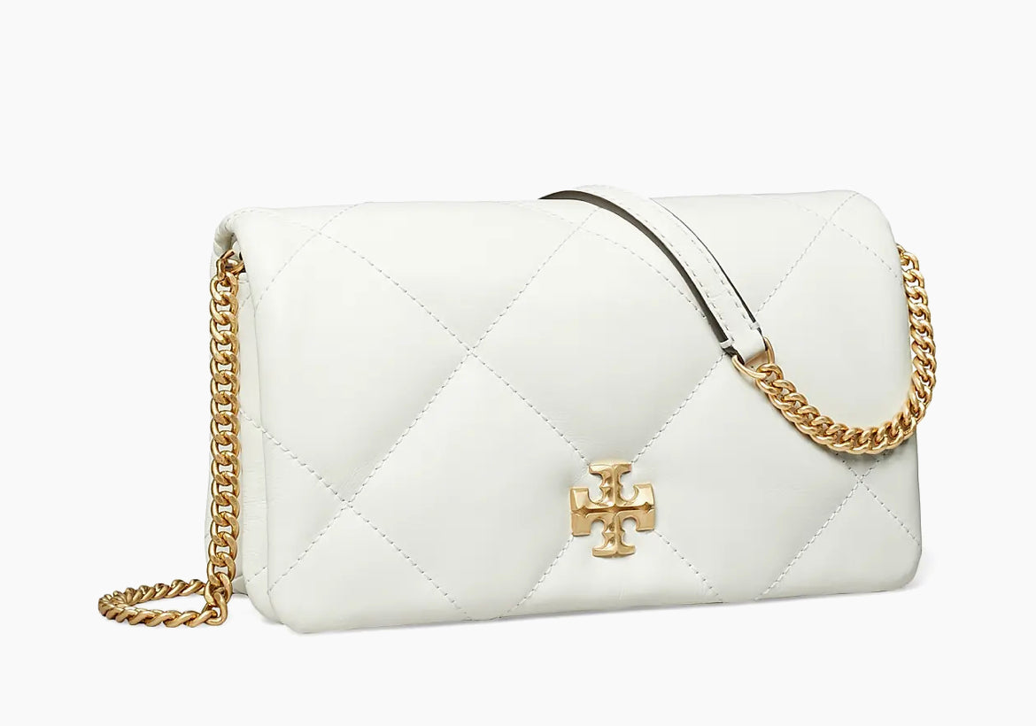 Kira Diamond Leather Chain Wallet