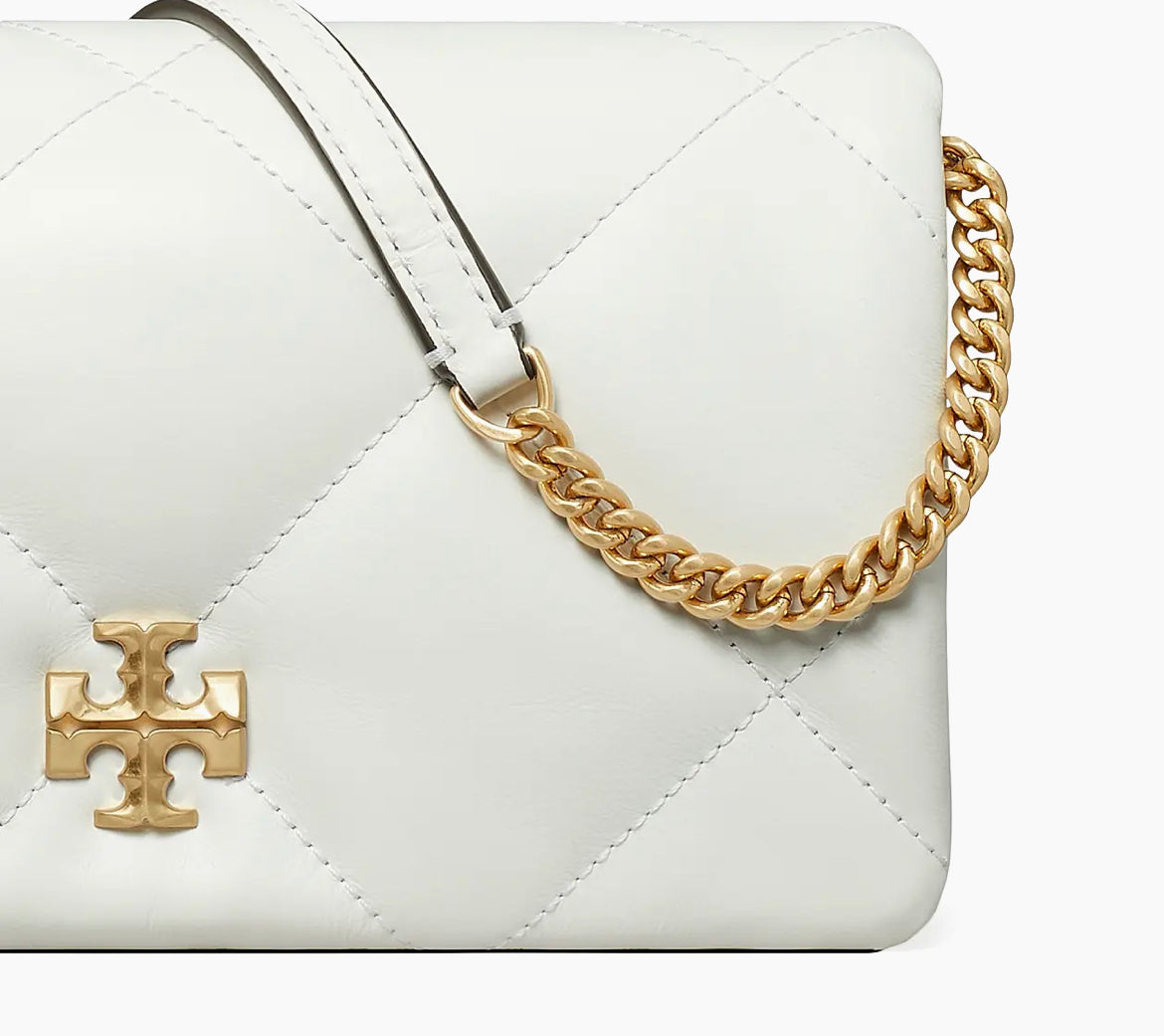 Kira Diamond Leather Chain Wallet